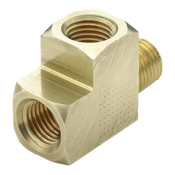 Extruded Street Tee Brass Street Tee, 1/8 in Female NPT X 1/8 in Male NPT
