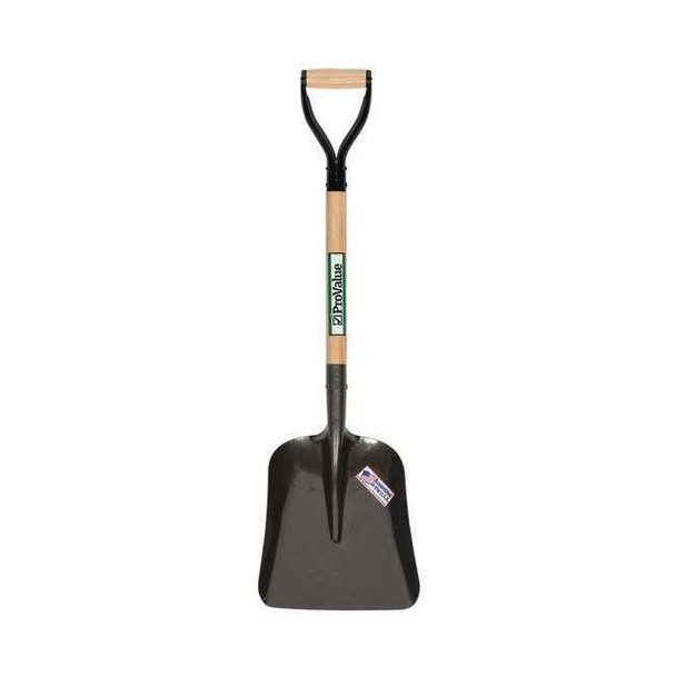 Seymour Midwest Scoop Shovel, Steel Blade, 26 in L Hard Wood Handle 49013GRA