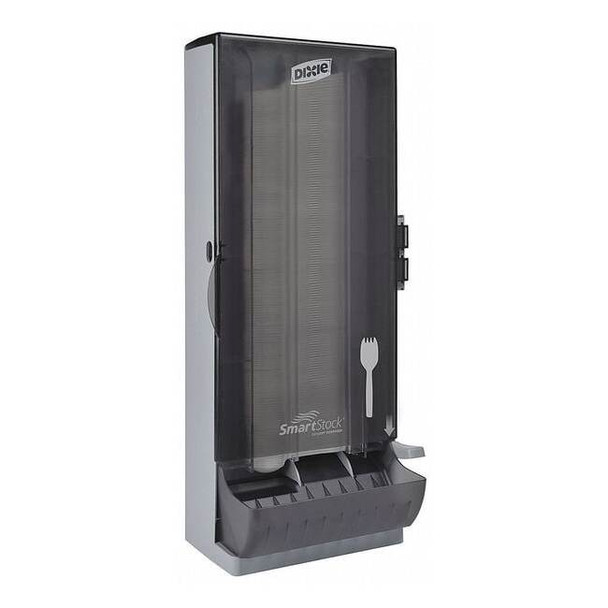 Smartstock Spork Dispenser,Smoke,Capacity 120 SSPKPD120