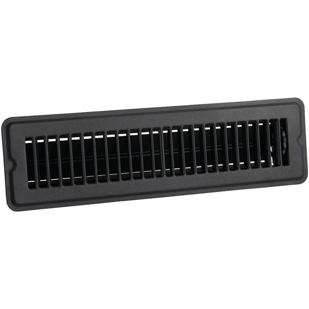 Home Impressions 2-1/4 In. x 12 In. Matte Black Steel Floor Register