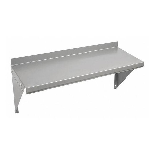 Manufacturer Varies Steel Wall Shelf, 12"D x 24"W x 11-1/2"H, Silver 2HFX9