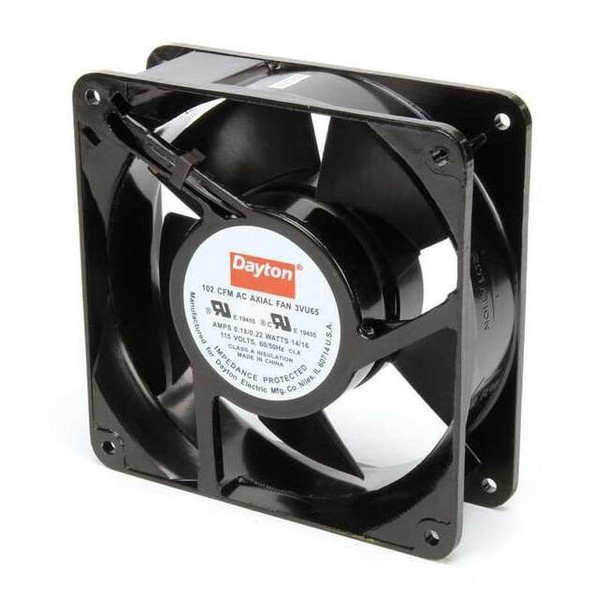Dayton Axial Fan, Square, 115V AC, 1 Phase, Cast Aluminum, 4 11/16 in W. 3VU65