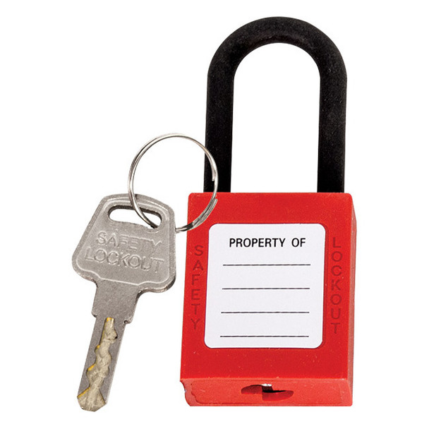 TruForce™ Padlock w/ Nylon Shackle, Red