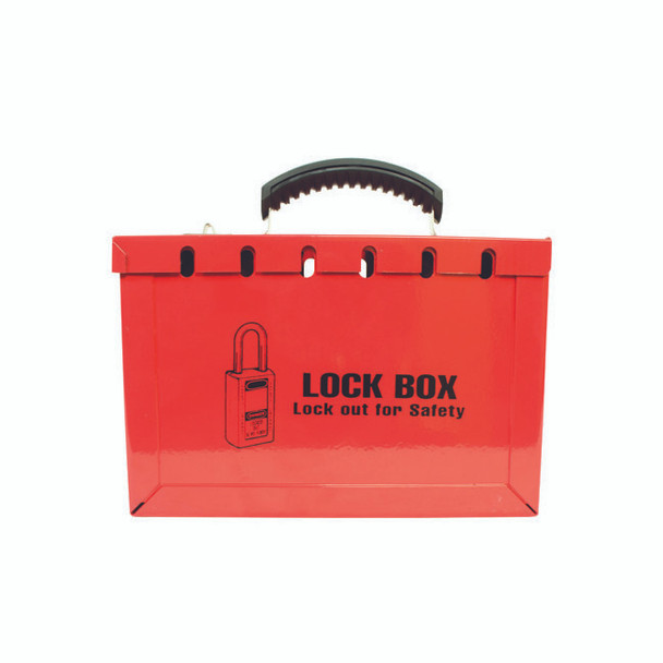 TruForce™ Lock Box, 12 Lock, Red, 1/Each