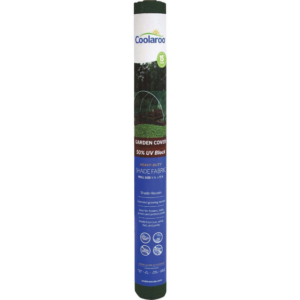 Coolaroo 6 Ft. W. x 15 Ft. L. Rainforest 50 % UV Shade Fabric 500917