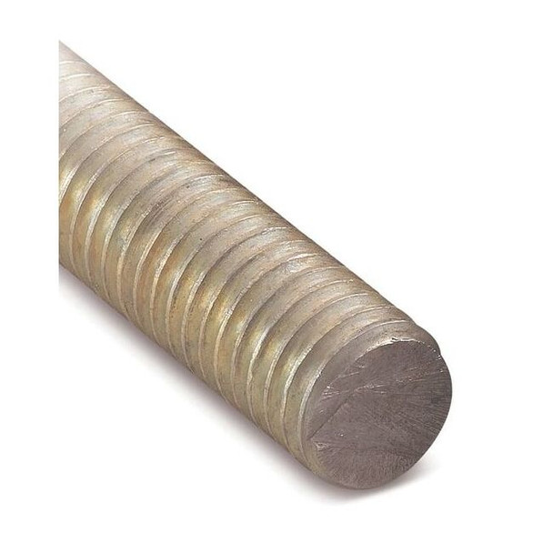 Fully Threaded Rod, 1/2"-13, 10 ft, Steel, Gold Galvanized Finish