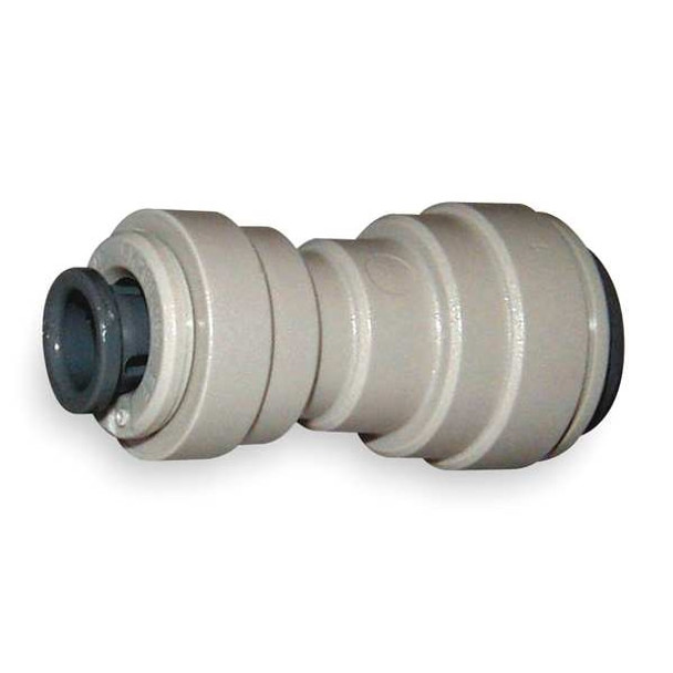 Push-Fit Union Fitting, 5/16 in x 3/16 in Tube Size, Acetal, Gray, 10 PK