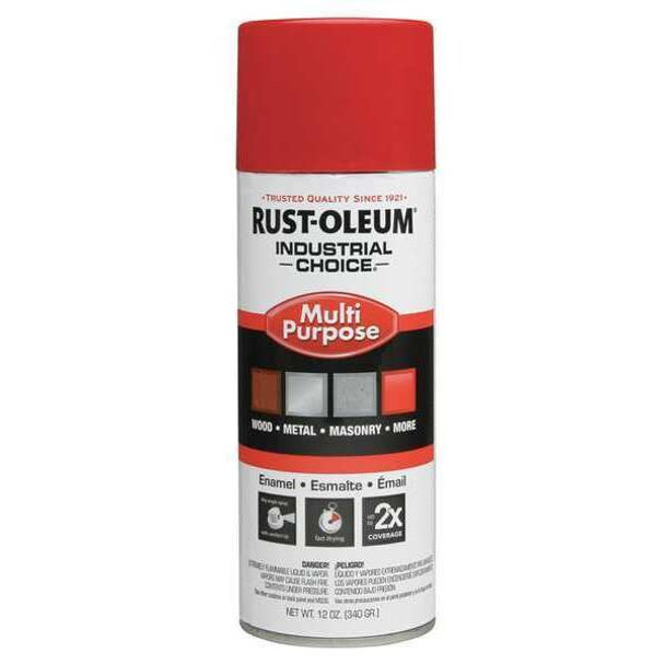 Rust-Oleum Spray Paint, OSHA Safety Red, Gloss, Solvent, 12 oz 1660830