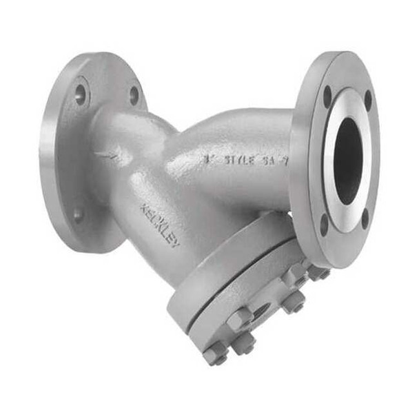 Keckley Y Strainer, 2" Pipe, Flanged, Carbon Steel 22RFY-CS045P34-GBI-SA7
