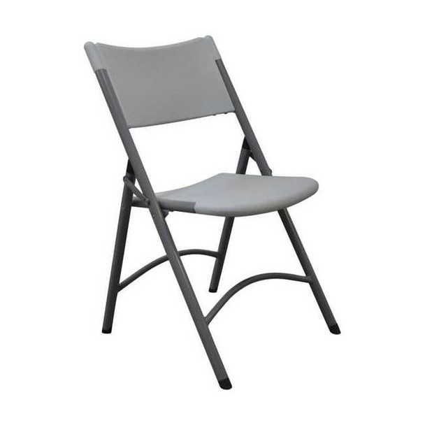 Manufacturer Varies Folding Chair,Blow Molded,Gray,300 lb. 13V429