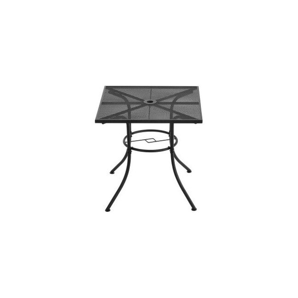 Global Industrial 30"" Square Outdoor Cafe Table Steel Mesh Black