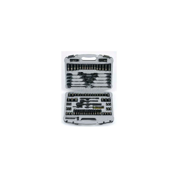 Stanley 92-839 99 PC. 1/4"" & 3/8"" SAE/Metric Black Chrome Laser Etched Socket