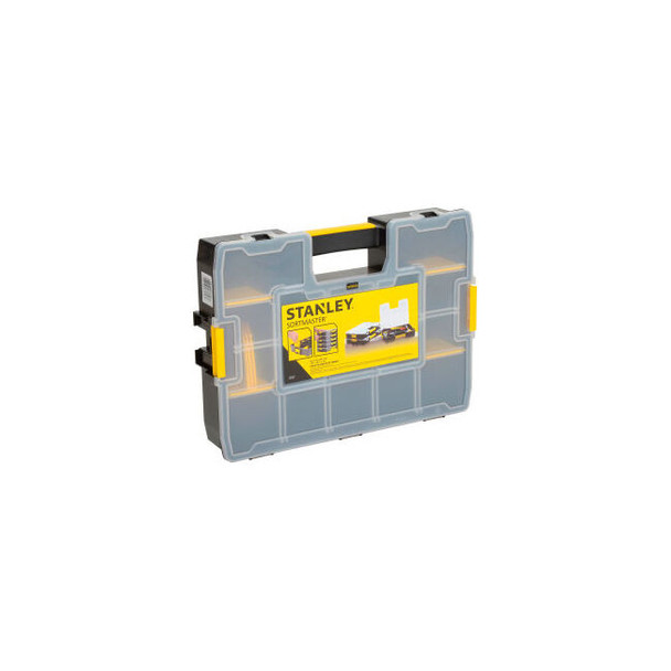 Stanley SortMaster 17-3/8""x13""x3-1/2"" 17-Compartment Stackable Small Parts Or