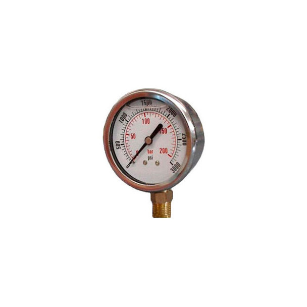 Dynamic 2 1/2 "" Fluid Glycerine Filled Pressure Gage Stem 3000 PSI
