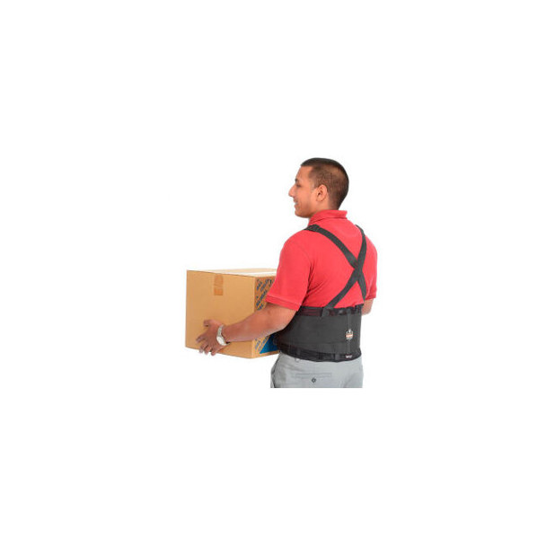 Ergodyne ProFlex 100 Economy Back Support W/Rubber Track Webbing 4XL Black