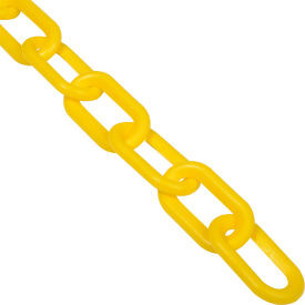 Global Industrial Plastic Chain Barrier 2""x50'L Yellow