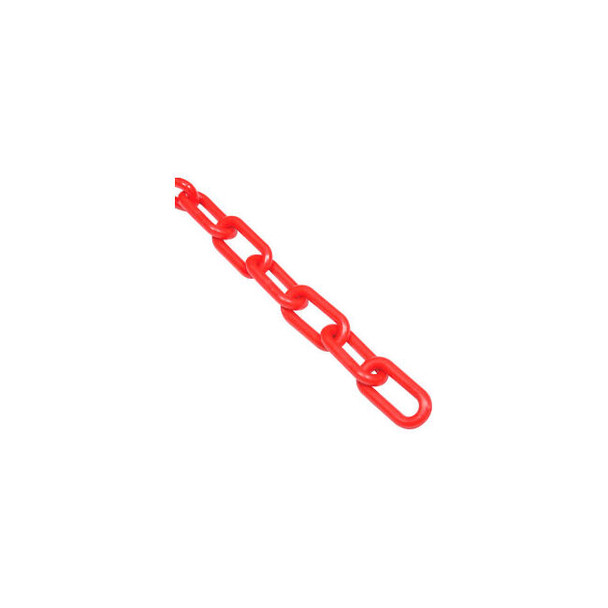 Global Industrial Plastic Chain Barrier 1-1/2""x50'L Red