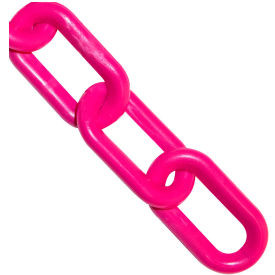 Global Industrial Plastic Chain Barrier 1-1/2""x50'L Safety Pink