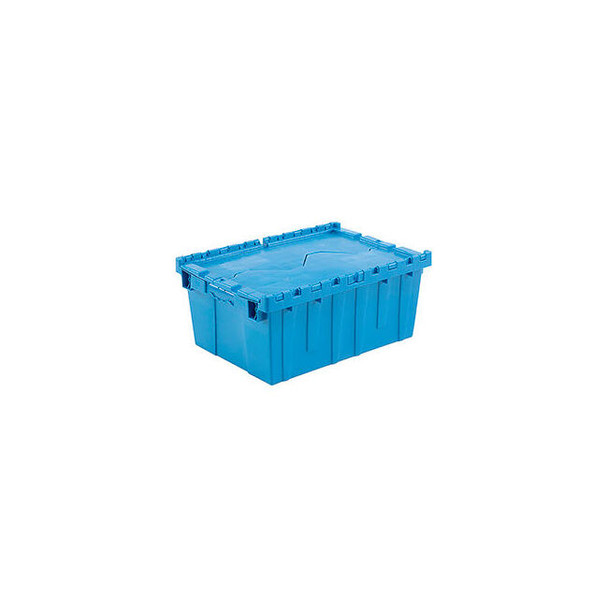Global Industrial Plastic Attached Lid Shipping & Storage Container 21-7/8x15-1/
