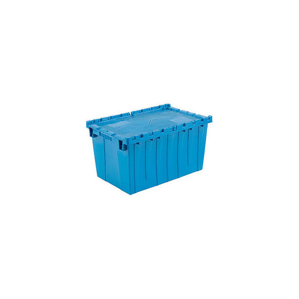 Global Industrial Plastic Attached Lid Shipping & Storage Container 25-1/4x16-1/