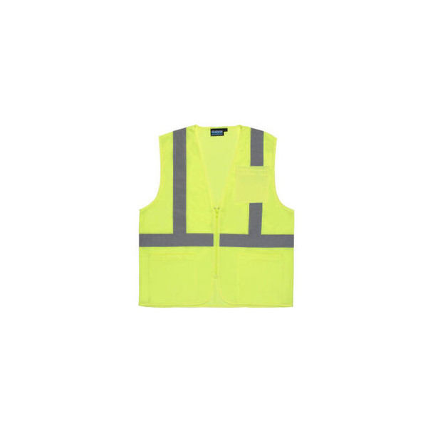 ERB Aware Wear S363P ANSI Class 2 Economy Mesh Safety Vest Zipper Closure XL Lim