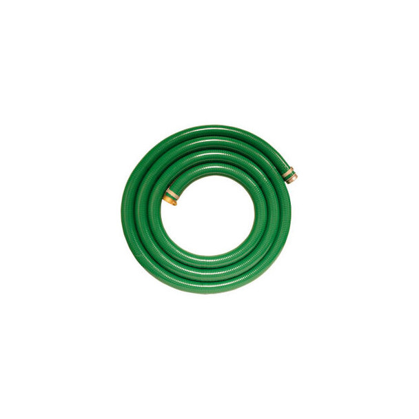 Apache 98128040 2"" x 20' Green PVC Water Suction Hose Assembly w/M x F Aluminum