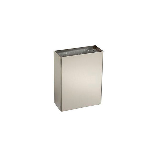 Bobrick ClassicSeries Stainless Steel Wall Mount Trash Can 6-2/5 Gallon