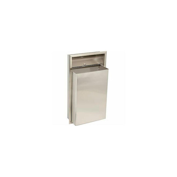 Bobrick ClassicSeries Stainless Steel Recessed Trash Can 12 Gallon