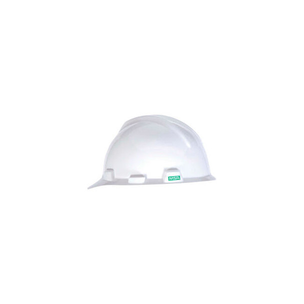 MSA V-Gard Hard Hats Front Brim 1-Touch Suspension White 10057441