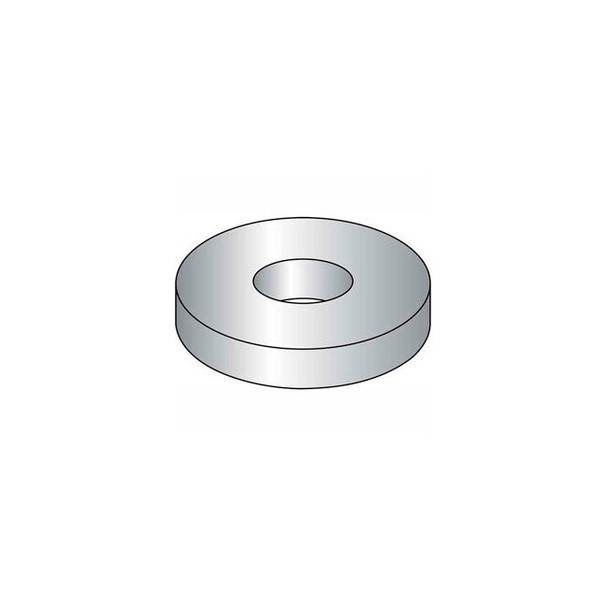 #10 Flat Washer - SAE - 7/32"" I.D. - Steel - Zinc Plated - Grade 2 - Pkg of 100