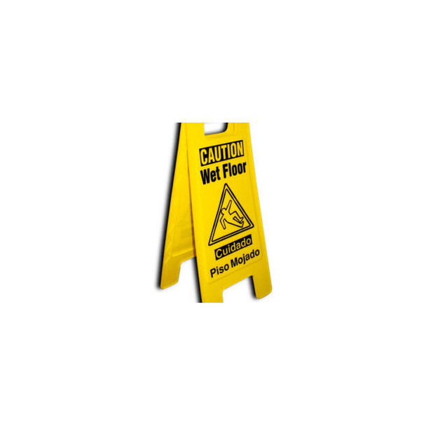Heavy Duty Floor Stand - Caution Wet Floor - Bilingual