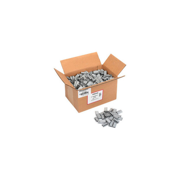Pac Strapping Serrated Polyester Strapping Seals 5/8"" Strap Width Silver Pack o