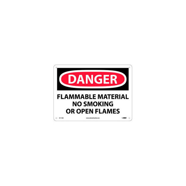 Signs With Safety Message Legend-Danger Flammable Material