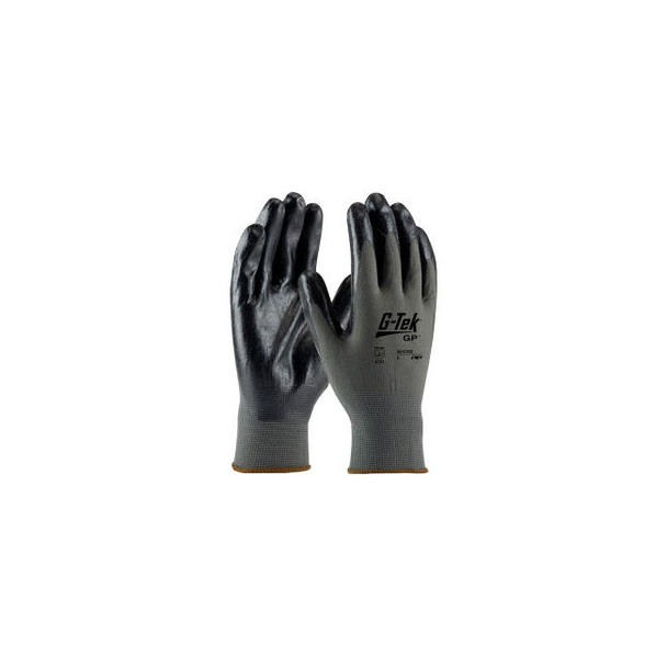 PIP G-Tek GP Nitrile Coated Nylon Grip Gloves Medium 12 Pairs