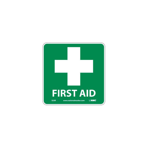 Graphic Facility Signs - First Aid - Plastic 7x7