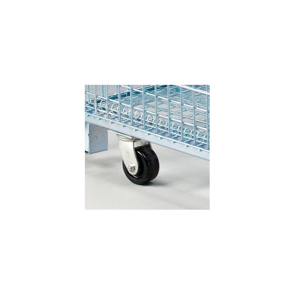 Nashville Wire Products Folding Wire Container Caster Kit For 40"" x 32"" & 48""