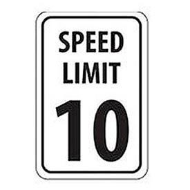 Aluminum Sign -  Speed Limit 10 - .063"" Thick TM18H