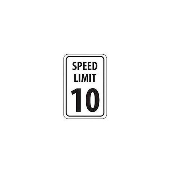 Aluminum Sign -  Speed Limit 10 - .063"" Thick TM18H