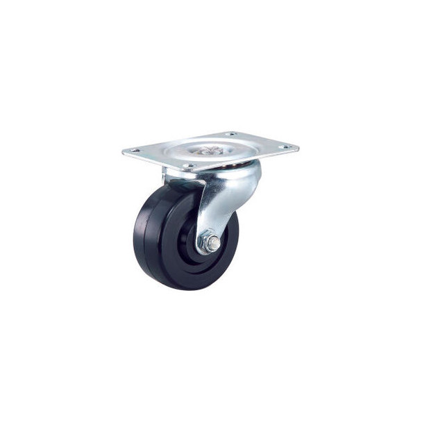 Global Industrial Light Duty Swivel Plate Caster 4"" Rubber Wheel 240 Lb. Capaci