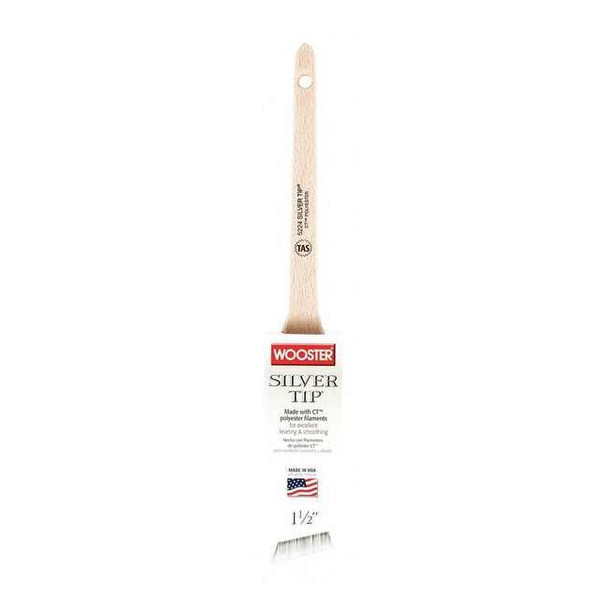 1-1/2" Angle Sash Soft, Silver CT Polyester Bristle, Paint Brush, Wood Handle