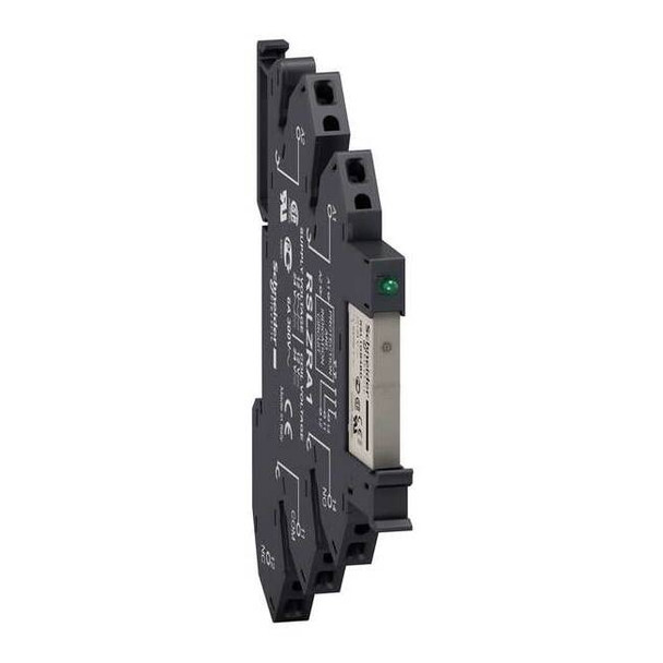 DIN Rail, Slim Plug-In Relay, Square, 6 A, 5 Pins, Spring Terminal