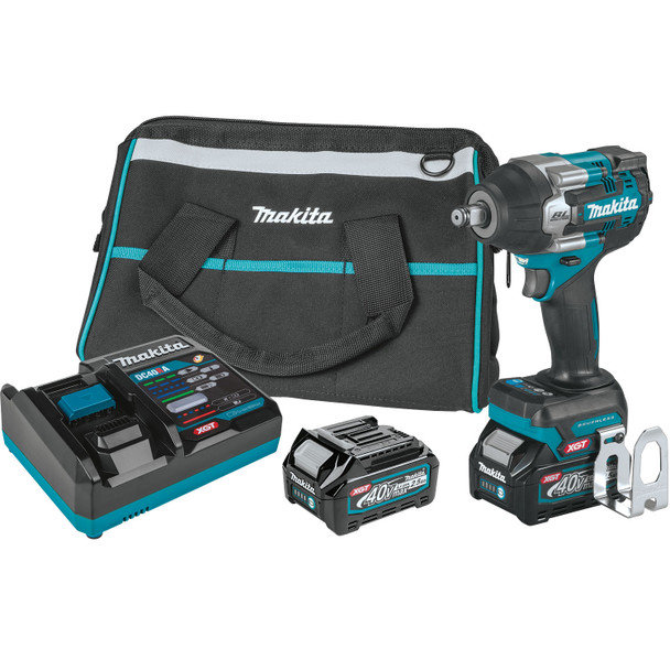 40V max XGT Brshless Cordless 4?Speed Mid?Torque 1/2" Sq. Dr. Imp Wrnch Kit w/ Friction Ring Anvil GWT07D