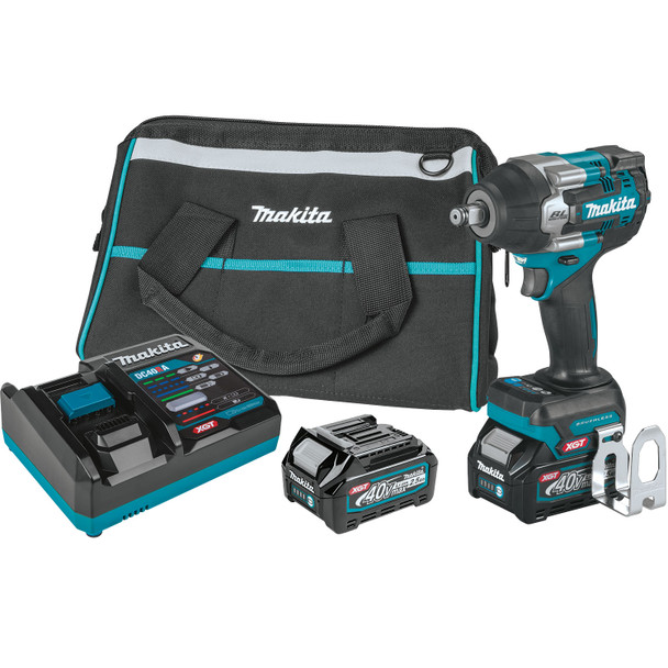 40V max XGT Brshless Cordless 4?Speed Mid?Torque 1/2" Sq. Dr. Imp Wrnch Kit w/ Friction Ring Anvil GWT07D