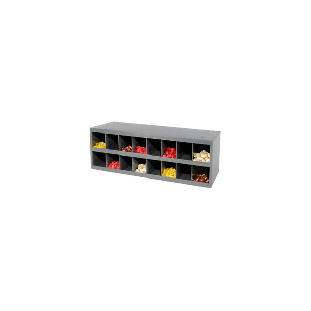 Durham Mfg. Steel Storage Parts Bin Cabinet Open Front 16 Compartments
