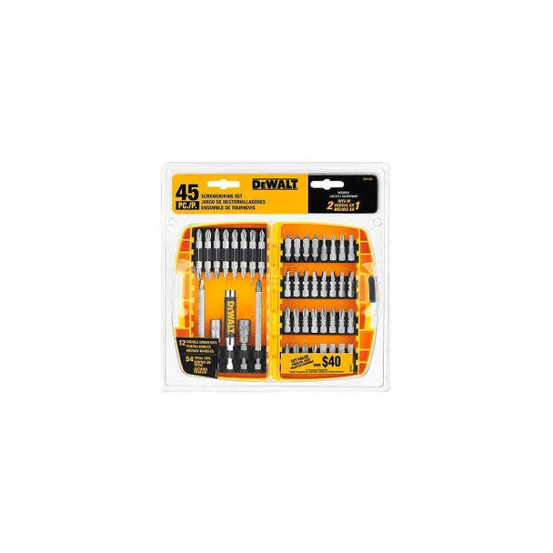 DeWalt Screwdriving Set w/Toughcase DW2166 45 Pieces