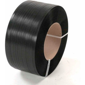Global Industrial Polyester Strapping 1/2""W x 5800'L x 0.025"" Thick Black