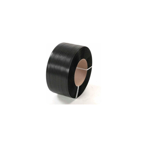 Global Industrial Polyester Strapping 1/2""W x 5800'L x 0.025"" Thick Black