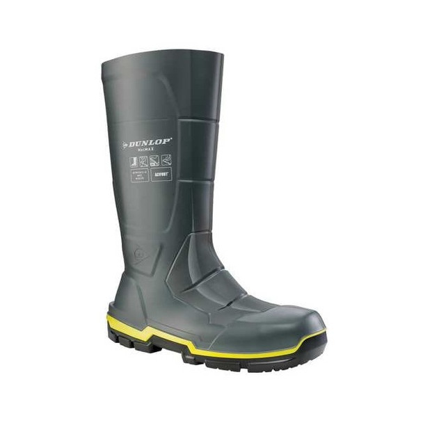 Unisex Acifort MetMax Rubber Boots, Steel Toe, Dark Grey, Men's 6 / Women's 8