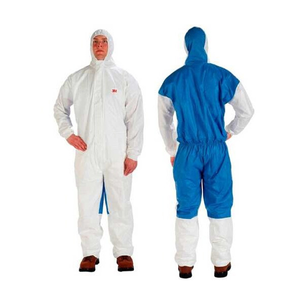 3m Protective Coverall,L,Blue/White,SMS 4535-L