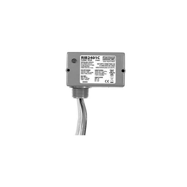 Johnson Controls Pre-Wired Relay,120VAC,SPDT,10A RIB2401C
